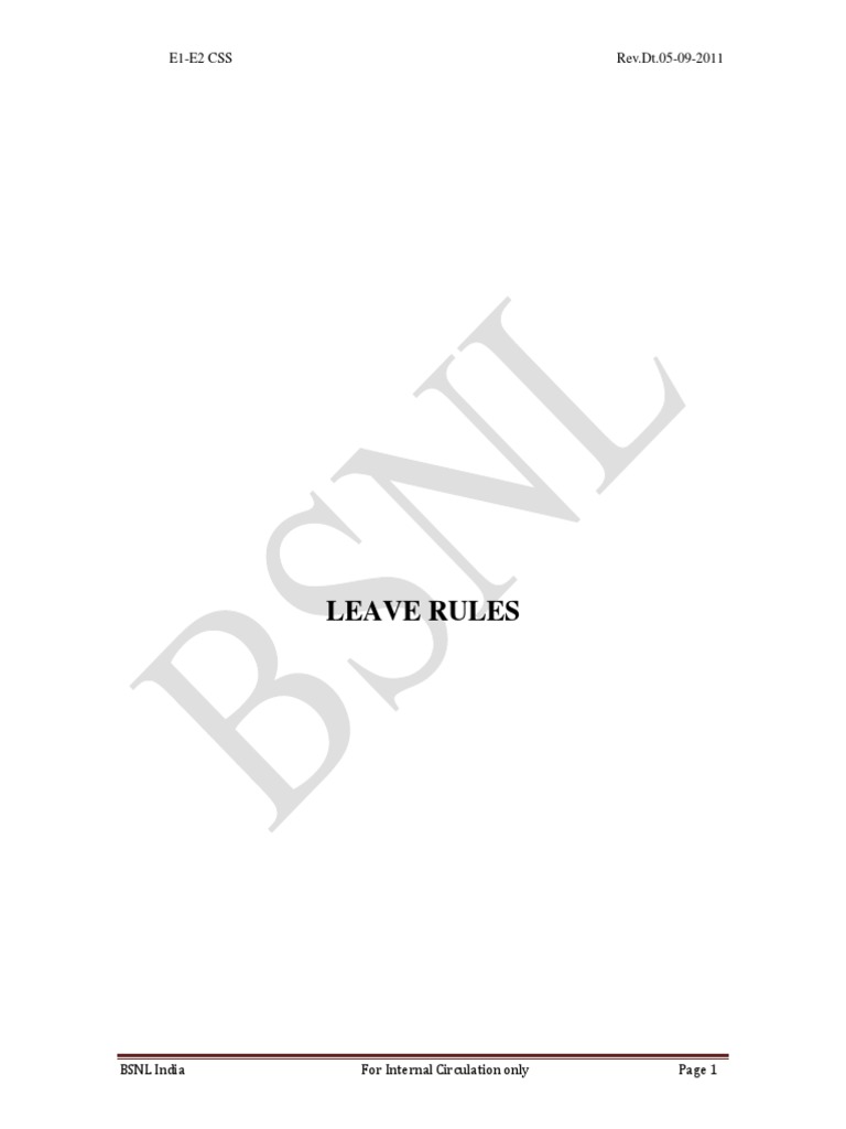 Chapter 04 Leave Rules PDF Parental Leave Labour