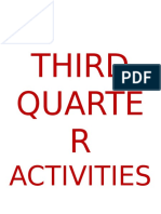 Third Quarter Activities