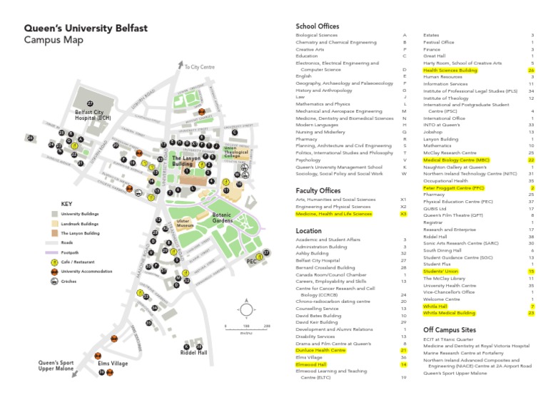 Campus Map QUB | Academia | Science And Technology