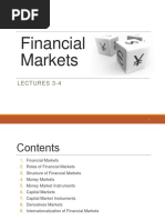 Financial Markets: Lectures 3 - 4