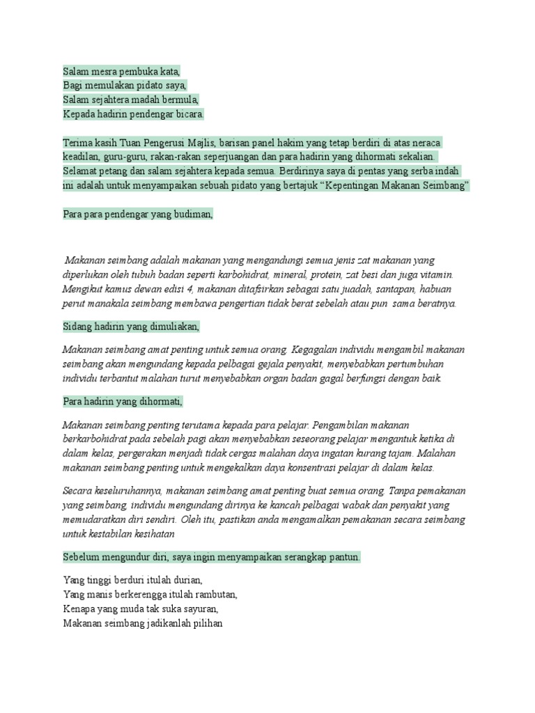 Teks Pidato Makanan Seimbang.docx