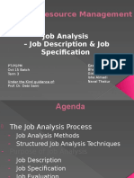 Human Resource Management: Job Analysis - Job Description & Job Specification