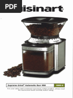 Download Cuisinart DBM 8 Coffee Grinder Burr Mill Manual PDF English Spanish by resourcesforlife SN340270300 doc pdf