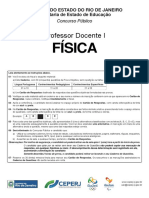 Ceperj 2015 Seduc RJ Professor Docente I Fisica Prova PDF