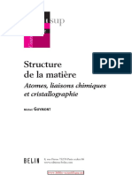 Structure de La Matière _ Atomes, Liaisons Chimiques Et Cristallographie