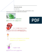 Chemistry Unit 3 Flame Tests