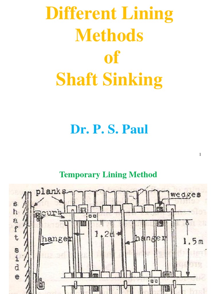 Diferent Lining and Spl_Shaft Sinking Methods 1 | Deep Foundation ...