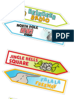 North Pole Directional Signs Graphics PDF