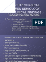 The Acute Surgical Abdomen Semiology