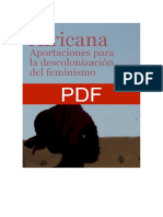 Varias Autoras Africana. Aportaciones Para La Descolonizacion Del Feminismo