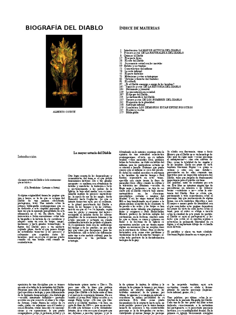 Biografia Del Diablo Pdf Diablo Brujeria