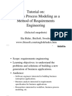 Tutorial On: Business Process Modeling As A Method of Requirements Engineering