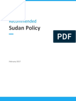Recommended Sudan Policy