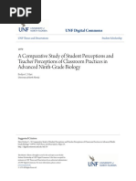 A Comparative Study of Student Perceptions and Teacher Perception