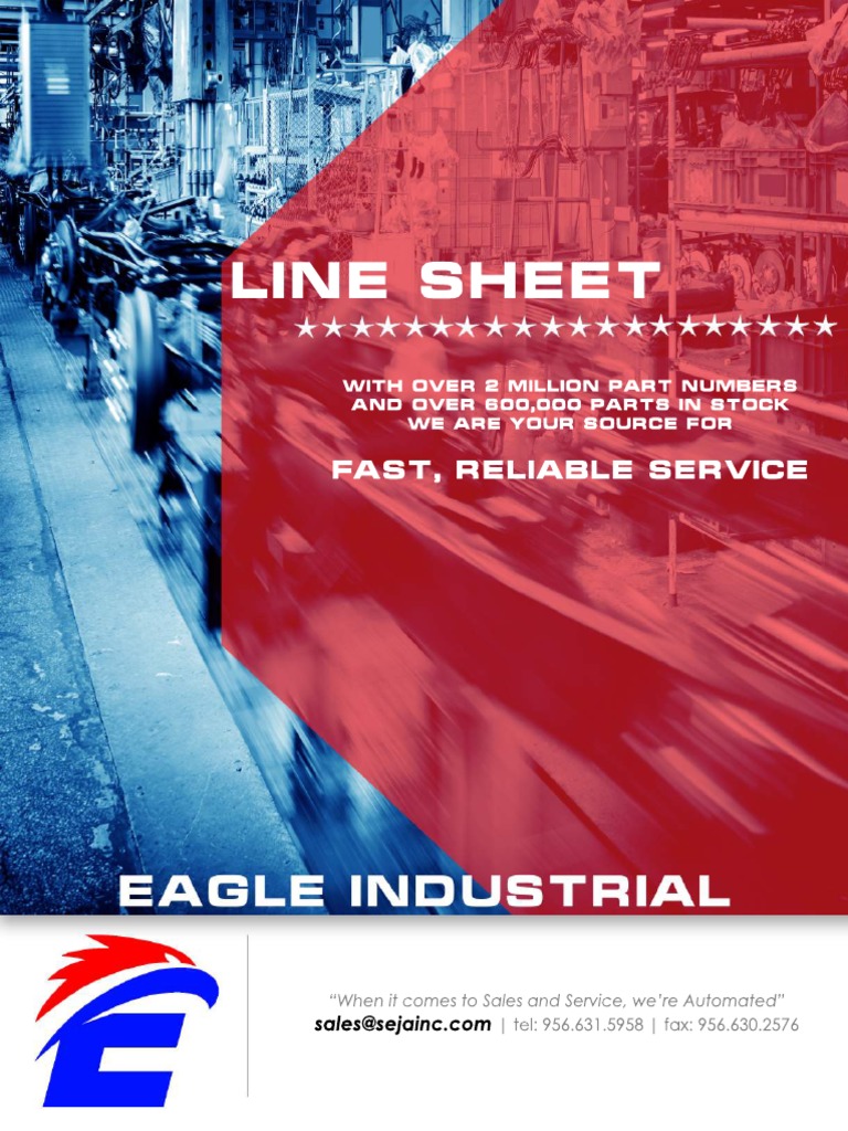 Comprehensive Line Sheet for Industrial Parts | PDF
