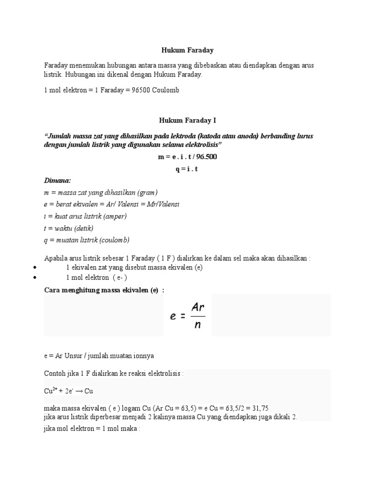 Hukum Faraday 1