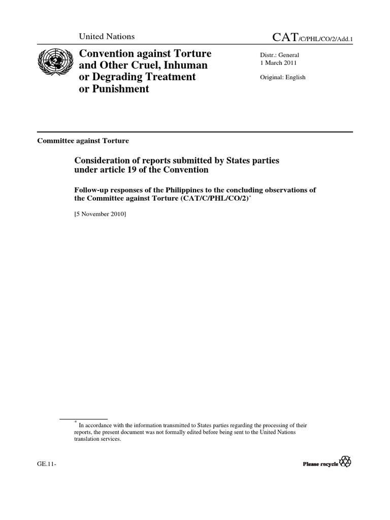 CAT C PHL CO 2 Add1 11763 E PDF PDF Torture Injunction