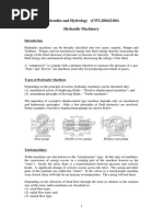 Hydraulics and Hydrology (CIVL2004/2104) Hydraulic Machinery