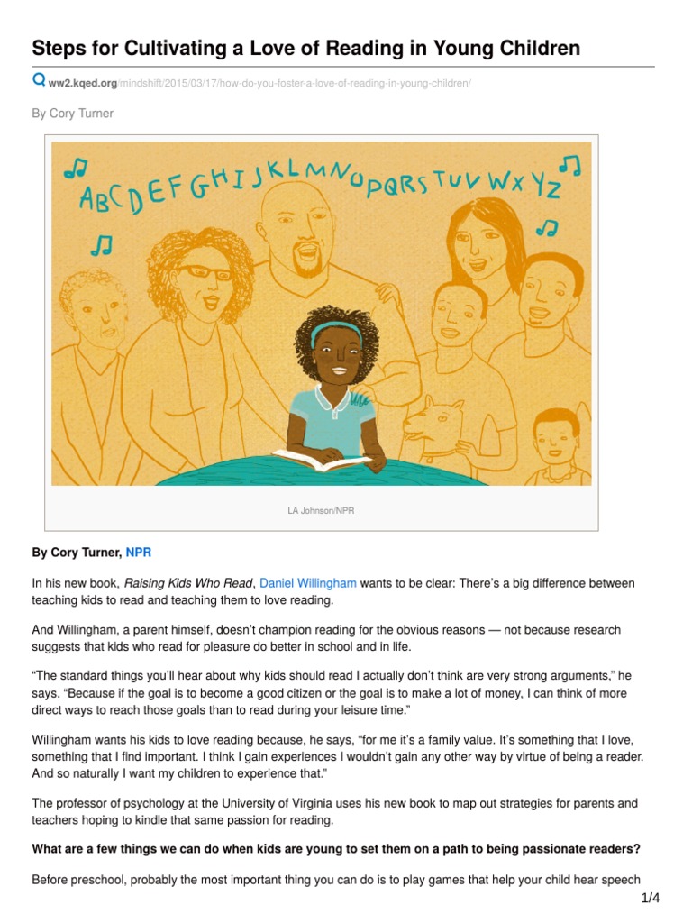 Steps For Cultivating A Love of Reading in Young Children | PDF ...