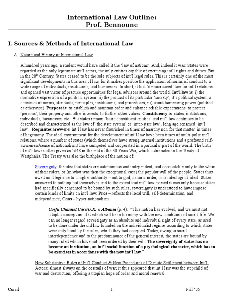 Overview of International Law Principles | PDF | International Law | Treaty