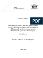 Zastosowanie Modelu Sprężysto-Plastycznego Betonu Z Degradacją Sztywności Do Modelowania Elementów Betonowych Cyklicznie Obciążonych