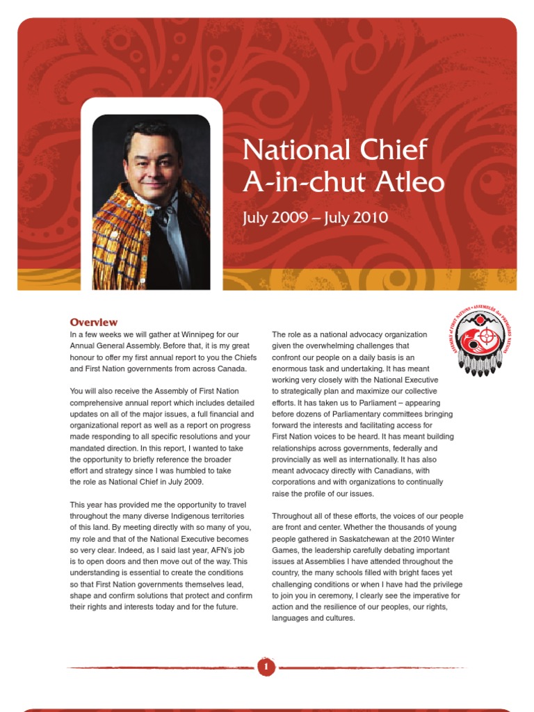 AFN Annual Report 2009-2010 Overview | PDF | First Nations | Canada