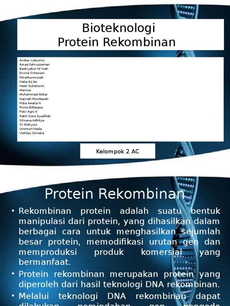 Bioteknologi Protein Rekombinan Pdf