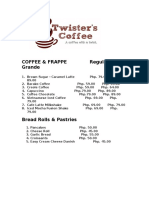 Coffee & Frappe Regular / Grande