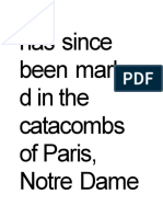 Has Since Been Marke Dinthe Catacombs of Paris, Notre Dame