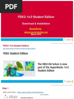 FEKO 14.0 Student Edition: Download & Installation