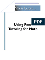 Peer Tutoring For Math PDF