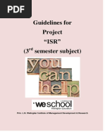 PRJ ISR Guidlines
