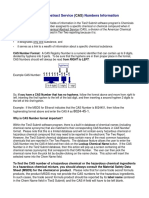 Chemical Abstract Service Numbers Information