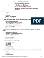 STUDY QUESTIONS Endocrine System 1 - DR P Kumar Biochem-Genetics