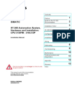 1 2 3 4 5 6 7 8 9 10 11 12 13 Simatic S7-300 Automation System, Hardware and Installation: CPU 312IFM - 318-2 DP