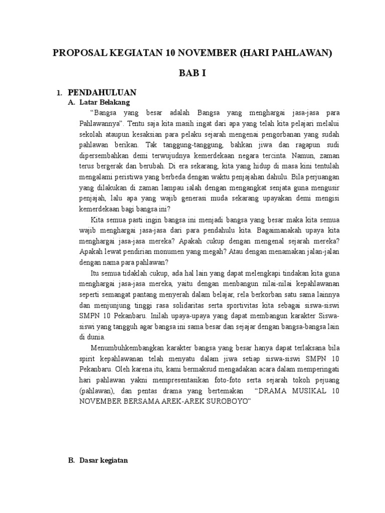 Proposal Kegiatan 10 November