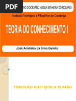 Teoria do Conhecimento I - Tradição anterior a Platão.pptx