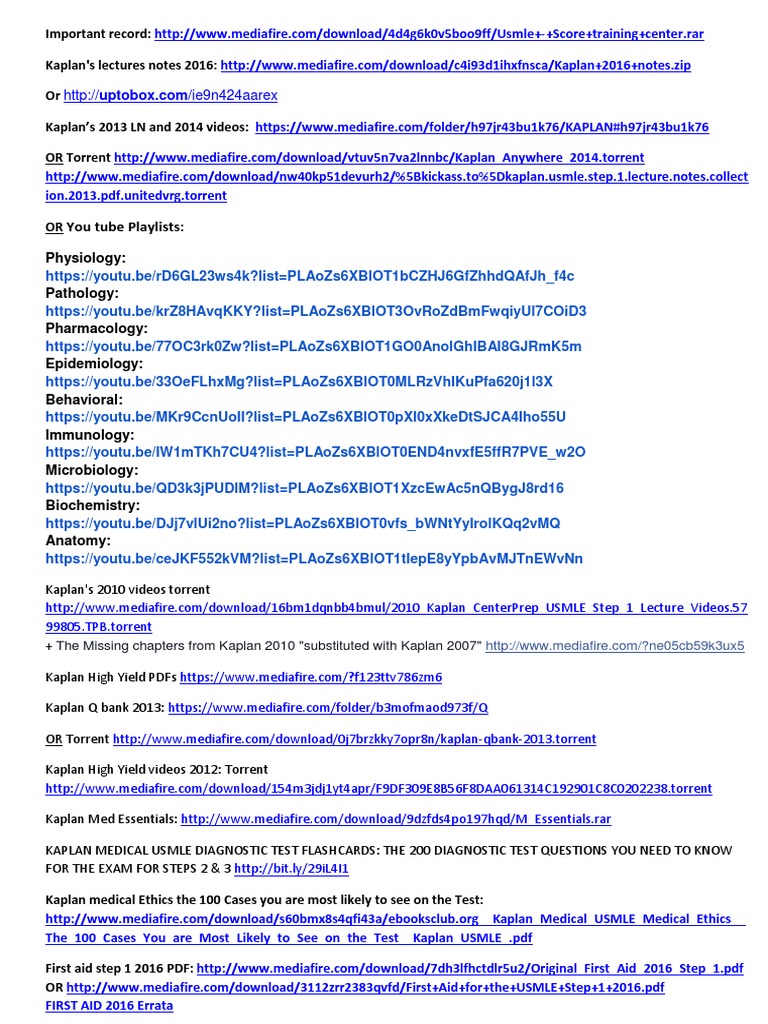 Kaplan Usmle Step 1 Qbank Pdf Free