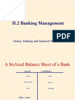 II.2 Banking Management: Money, Banking and Financial Markets