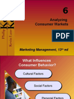 Analyzing Consumer Markets: Marketing Management, 13 Ed
