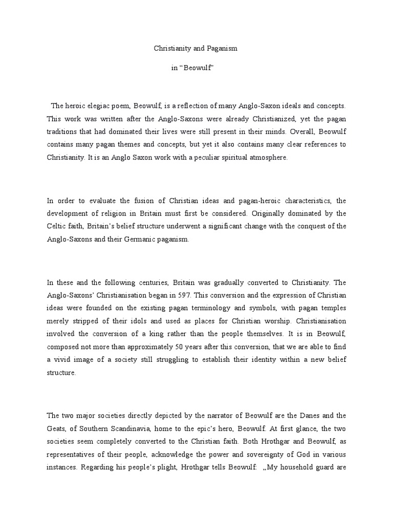 Christian themes in beowulf picture