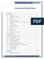 PH Measurement of Waste Water: 'Experiment # 1