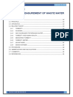Turbidity Measurement of Waste Water: Experiment # 2