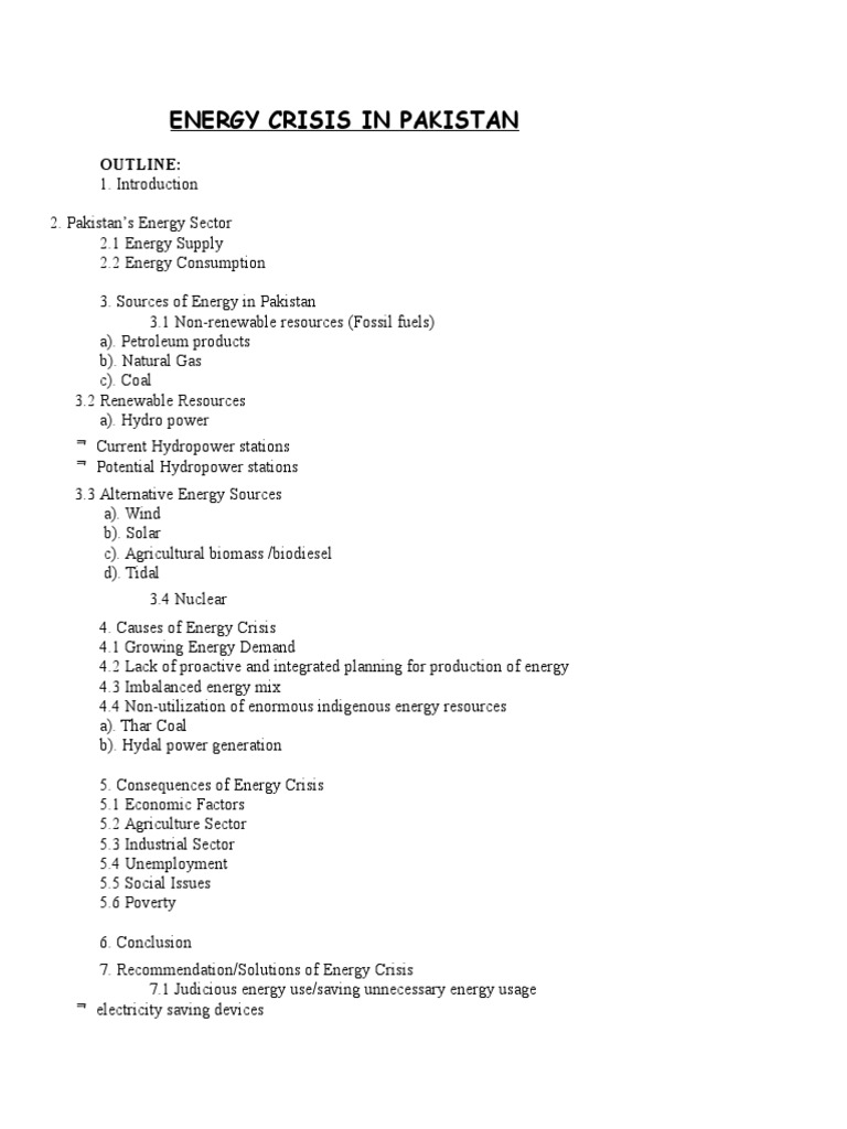 Energy Crisis in Pakistan | PDF | Natural Gas | Petroleum