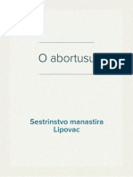 Sestrinstvo Manastira Lipovac-O Abortusu