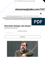 Slavoj Zizek: Ideología y Plus Del Goce - Reflexiones Marginales
