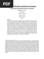 Financial Education and Behavior Formation:: Large-Scale Experimental Evidence From Brazil