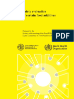 Evaluation of Food Additives