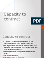 Capacityt To Contract