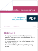 Fundamentals of c Pogramming